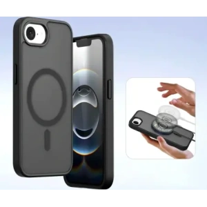 Etui z klapką Dux Ducis Lawa do Apple iPhone 16e z odłączanym portfelem magnetycznym czarne