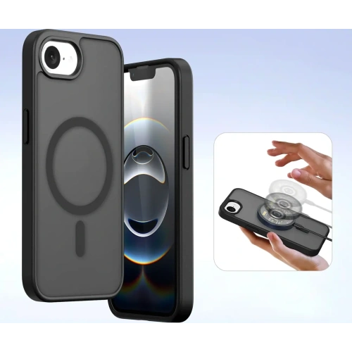 Etui z klapką Dux Ducis Lawa do Apple iPhone 16e z odłączanym portfelem magnetycznym czarne