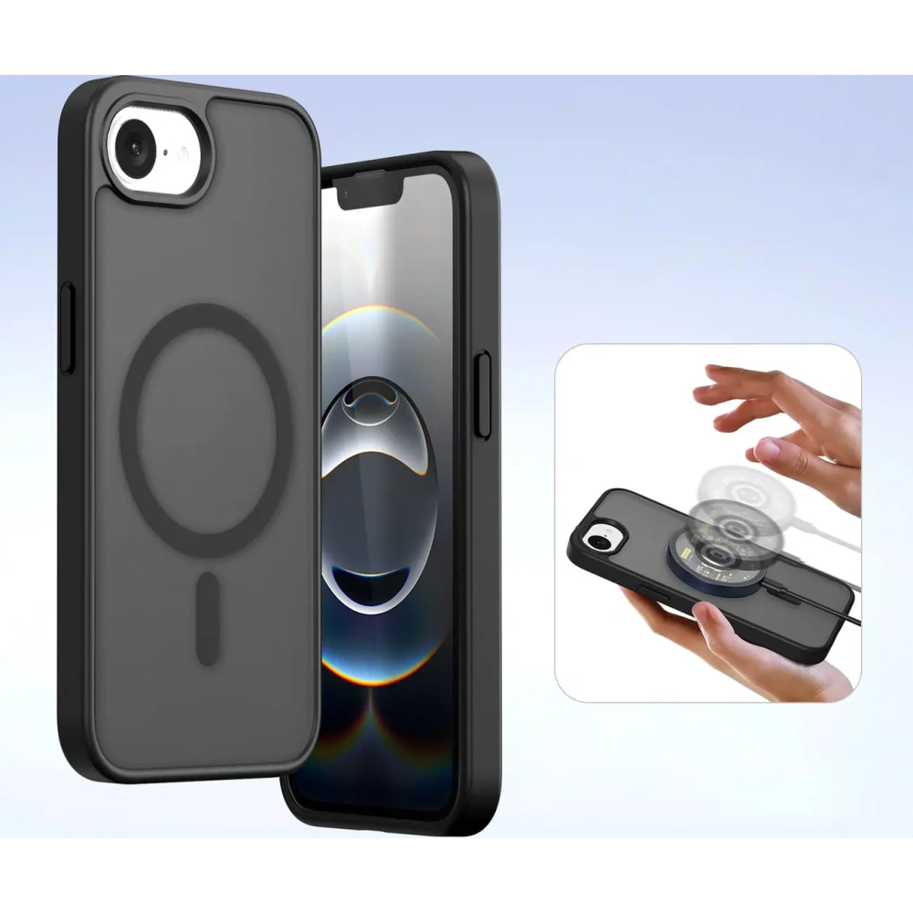 Etui z klapką Dux Ducis Lawa do Apple iPhone 16e z odłączanym portfelem magnetycznym czarne