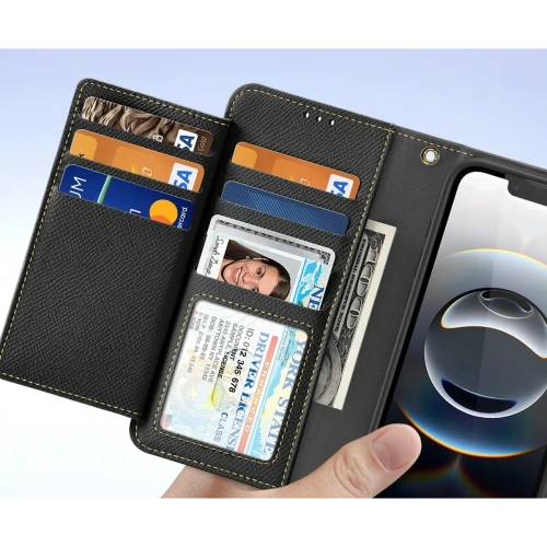 Etui z klapką Dux Ducis Lawa do Apple iPhone 16e z odłączanym portfelem magnetycznym czarne