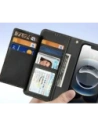 Etui z klapką Dux Ducis Lawa do Apple iPhone 16e z odłączanym portfelem magnetycznym czarne