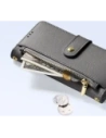 Etui z klapką Dux Ducis Lawa do Apple iPhone 16e z odłączanym portfelem magnetycznym szare