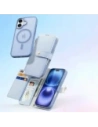 Etui z klapką Dux Ducis Lawa do Apple iPhone 16 z odłączanym portfelem magnetycznym błękitne