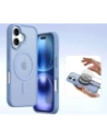 Etui z klapką Dux Ducis Lawa do Apple iPhone 16 z odłączanym portfelem magnetycznym błękitne