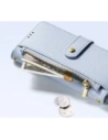 Etui z klapką Dux Ducis Lawa do Apple iPhone 16 z odłączanym portfelem magnetycznym błękitne