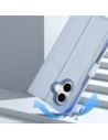 Etui z klapką Dux Ducis Lawa do Apple iPhone 16 z odłączanym portfelem magnetycznym błękitne