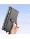 Etui z klapką Dux Ducis Lawa do Apple iPhone 16 Pro z odłączanym portfelem magnetycznym szare