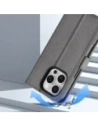 Etui z klapką Dux Ducis Lawa do Apple iPhone 16 Pro Max z odłączanym portfelem magnetycznym szare