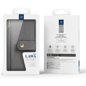 Etui z klapką Dux Ducis Lawa do Apple iPhone 16 Pro Max z odłączanym portfelem magnetycznym szare
