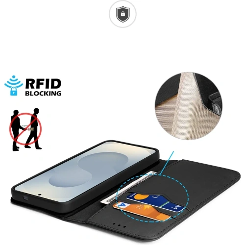 Etui z klapką Dux Ducis Hivo do Samsung Galaxy S25 Edge czarne