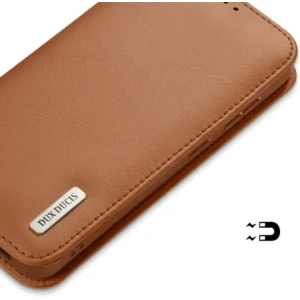 Etui z klapką Dux Ducis Hivo do Samsung Galaxy S25 Edge brązowe