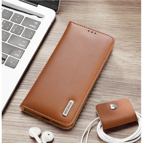 Etui z klapką Dux Ducis Hivo do Samsung Galaxy S25 Edge brązowe
