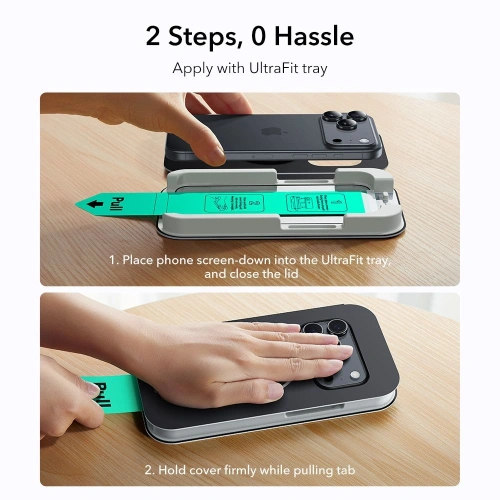 Szkło hartowane ESR Ultrafit Tempered Glass do Apple iPhone 17 Pro Clear [2 PACK]