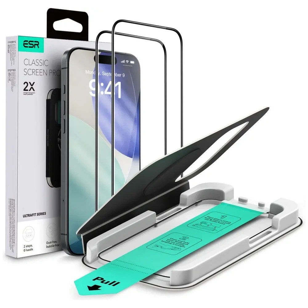 Szkło hartowane ESR Ultrafit Tempered Glass do Apple iPhone 17 Pro Max Clear [2 PACK]