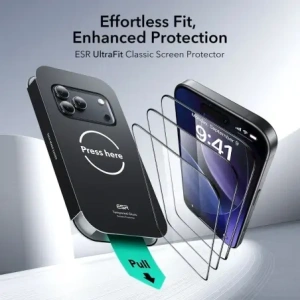 Szkło hartowane ESR Ultrafit Tempered Glass do Apple iPhone 17 Pro Max Clear [2 PACK]