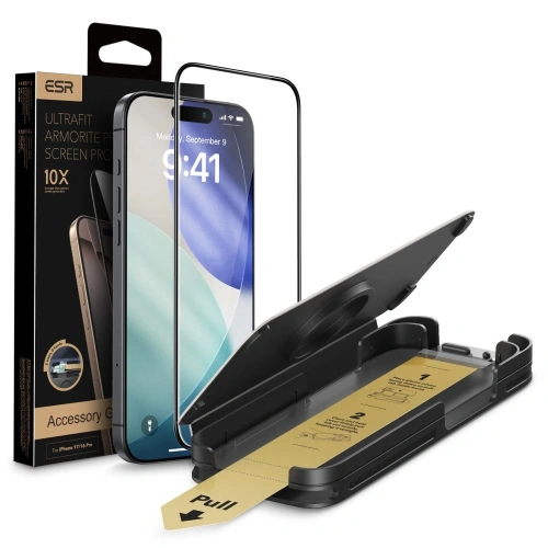 Szkło hartowane ESR Ultrafit Armorite Pro Tempered Glass Accessory Glass by Corning do Apple iPhone 16 Pro / 17 Clear