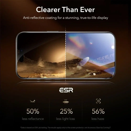 Szkło hartowane ESR Ultrafit Armorite Pro Tempered Glass Accessory Glass by Corning do Apple iPhone 16 Pro / 17 Clear