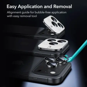 Osłona na aparat ESR Armorite Camera Protector do Apple iPhone 14 Pro / 14 Pro Max / 15 Pro / 15 Pro Max / 16 Pro / 16 Pro Max / 17 Pro / 17 Pro Max Black