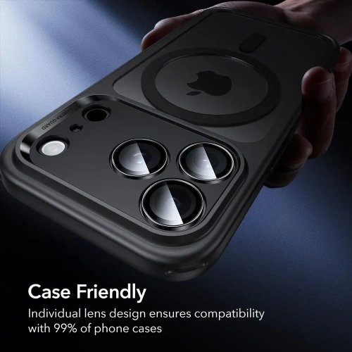 Osłona na aparat ESR Armorite Camera Protector do Apple iPhone 14 Pro / 14 Pro Max / 15 Pro / 15 Pro Max / 16 Pro / 16 Pro Max / 17 Pro / 17 Pro Max Black