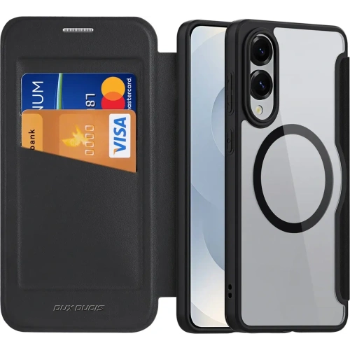 Etui z klapką Dux Ducis Skin X Pro z MagSafe na Samsung Galaxy S25 Edge czarne