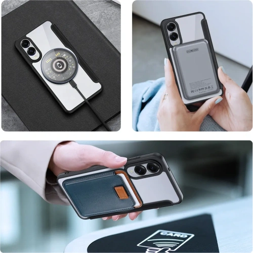 Etui z klapką Dux Ducis Skin X Pro z MagSafe na Samsung Galaxy S25 Edge czarne