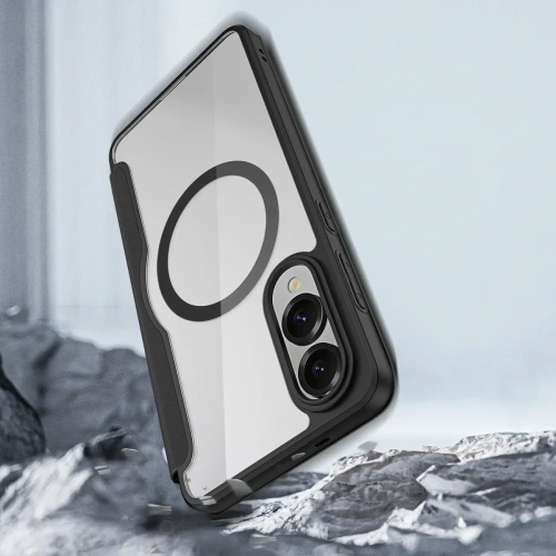 Etui z klapką Dux Ducis Skin X Pro z MagSafe na Samsung Galaxy S25 Edge czarne