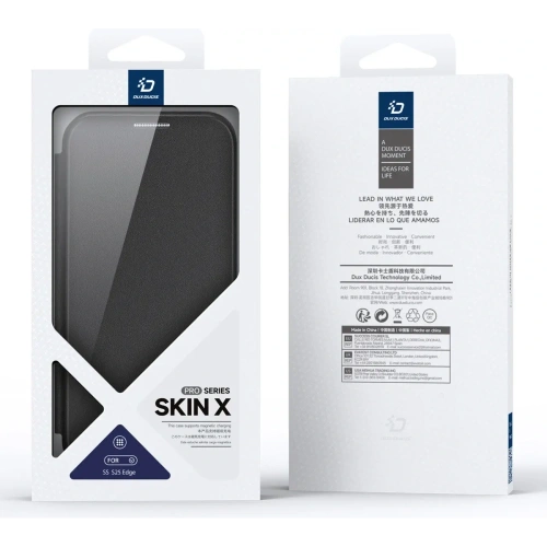 Etui z klapką Dux Ducis Skin X Pro z MagSafe na Samsung Galaxy S25 Edge czarne