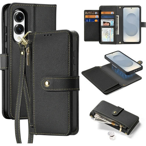 Etui z klapką Dux Ducis Lawa MagSafe do Samsung Galaxy S25 Edge czarne