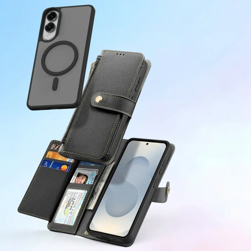 Etui z klapką Dux Ducis Lawa MagSafe do Samsung Galaxy S25 Edge czarne