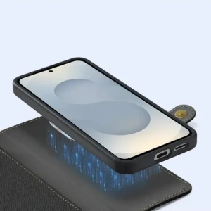 Etui z klapką Dux Ducis Lawa MagSafe do Samsung Galaxy S25 Edge czarne