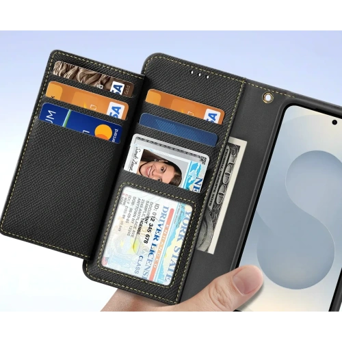 Etui z klapką Dux Ducis Lawa MagSafe do Samsung Galaxy S25 Edge czarne