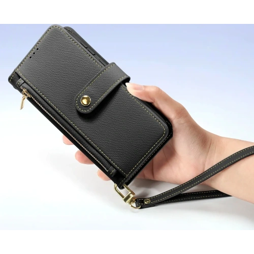 Etui z klapką Dux Ducis Lawa MagSafe do Samsung Galaxy S25 Edge czarne