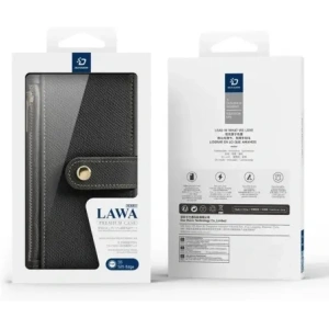 Etui z klapką Dux Ducis Lawa MagSafe do Samsung Galaxy S25 Edge czarne