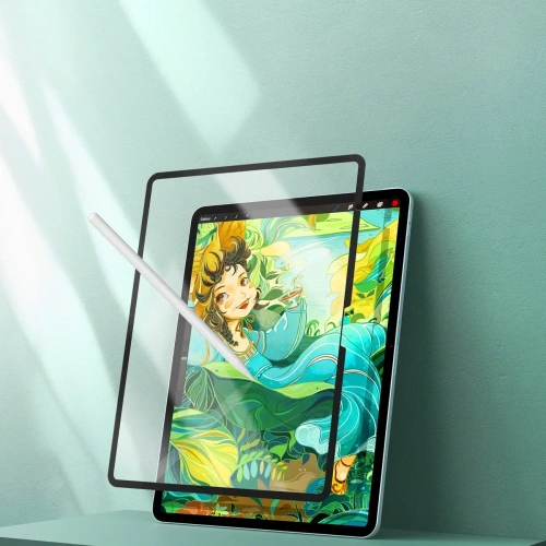 Matowa folia ochronna Dux Ducis Naad Paperlike do Apple iPad Air 13" 2024 / 13" 2025 z czarną ramką