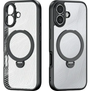 Etui Dux Ducis Aimo Mag z pierścieniem magnetycznym i podstawką do Apple iPhone 17 czarne