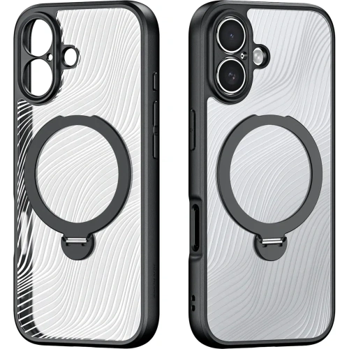 Etui Dux Ducis Aimo Mag z pierścieniem magnetycznym i podstawką do Apple iPhone 17 czarne