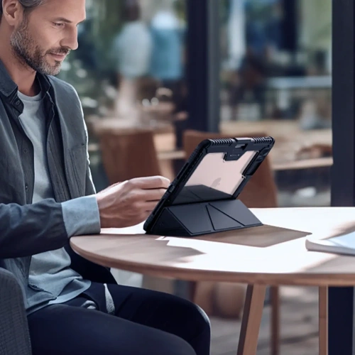 Etui Nillkin Bumper Leather Case Pro do Apple iPad Air 13" 2024 / 13" 2025 czarne