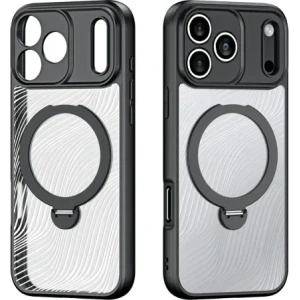 Etui Dux Ducis Aimo Mag z pierścieniem magnetycznym i podstawką do Apple iPhone 17 Pro Max czarne