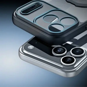 Etui Dux Ducis Aimo Mag z pierścieniem magnetycznym i podstawką do Apple iPhone 17 Pro Max czarne