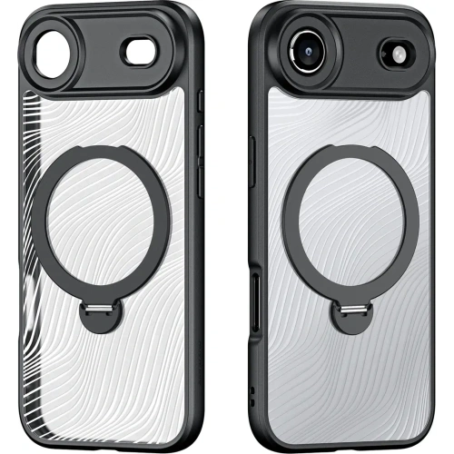 Etui Dux Ducis Aimo Mag z pierścieniem magnetycznym i podstawką do Apple iPhone Air czarne