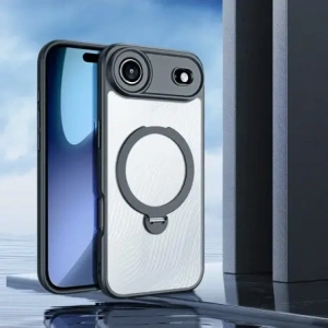 Etui Dux Ducis Aimo Mag z pierścieniem magnetycznym i podstawką do Apple iPhone 17 Air czarne