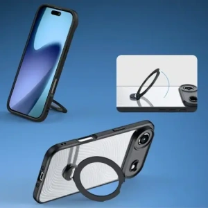 Etui Dux Ducis Aimo Mag z pierścieniem magnetycznym i podstawką do Apple iPhone 17 Air czarne
