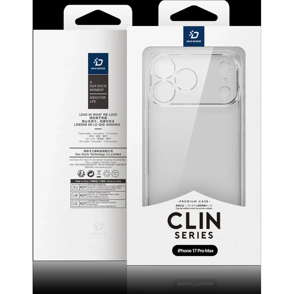 Etui Dux Ducis Clin do Apple iPhone 17 Pro Max przezroczyste