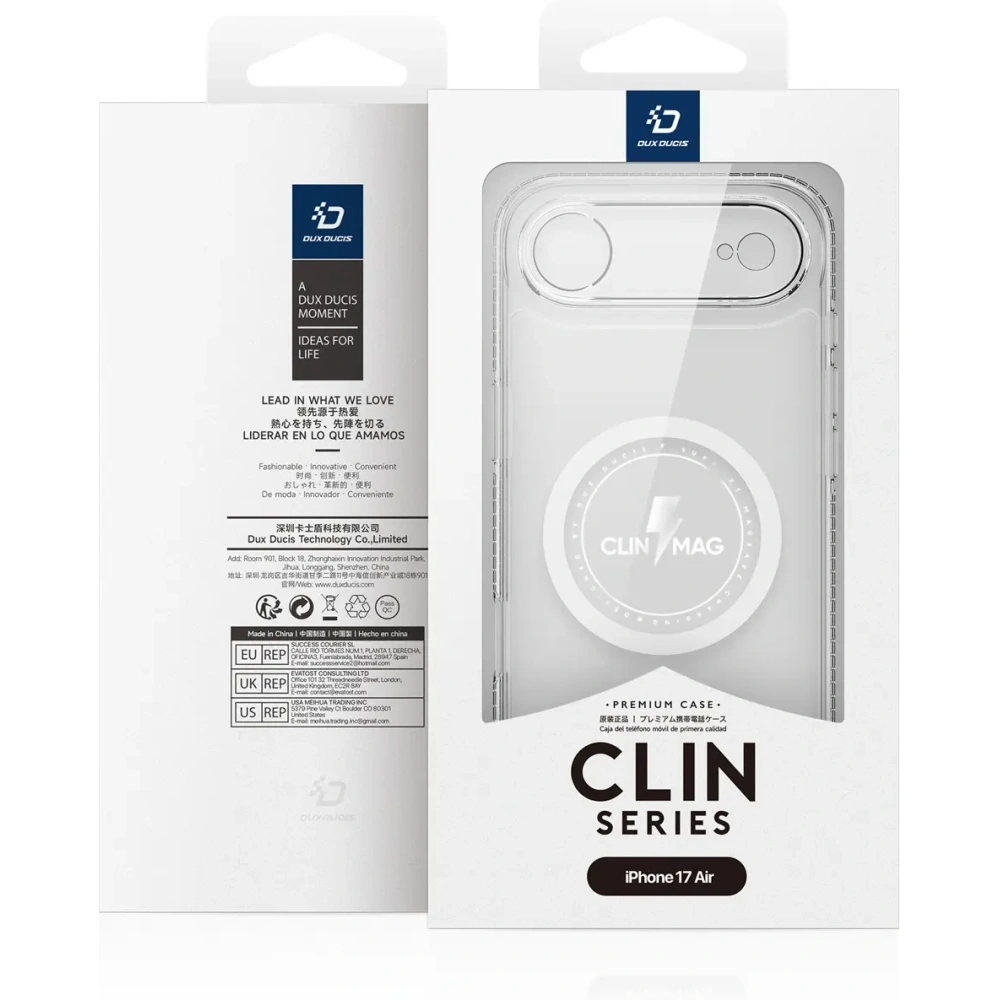 Etui Dux Ducis Clin Mag do Apple iPhone Air MagSafe przezroczyste