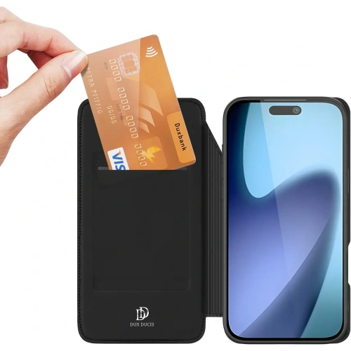Etui z klapką Dux Ducis Skin Pro do Apple iPhone 17 Pro czarne
