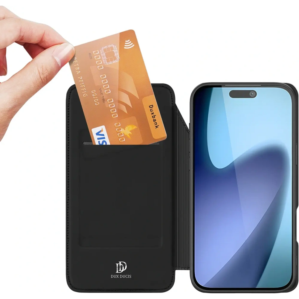 Etui z klapką Dux Ducis Skin Pro do Apple iPhone 17 Pro czarne