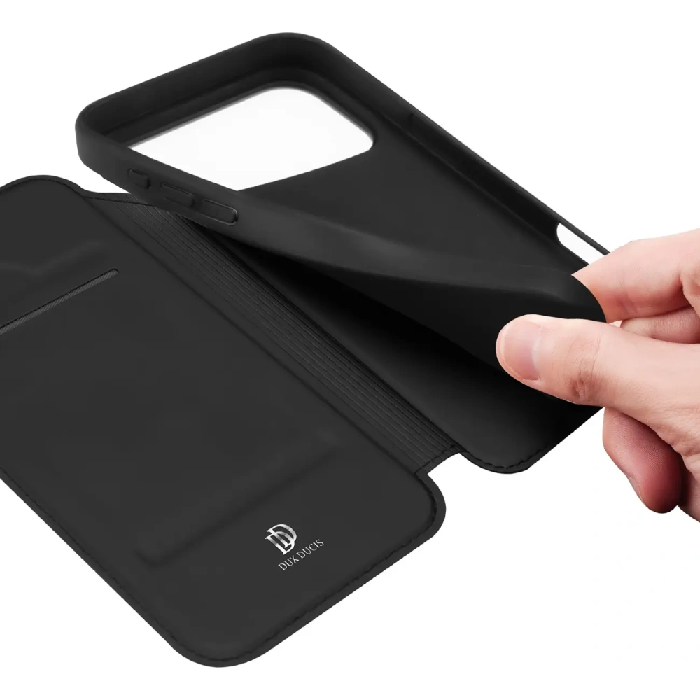 Etui z klapką Dux Ducis Skin Pro do Apple iPhone 17 Pro czarne
