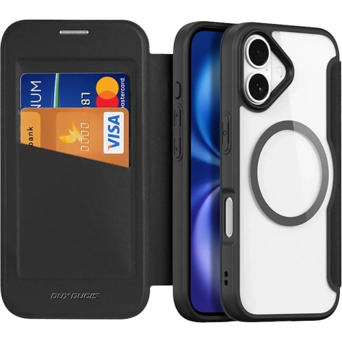 Etui z klapką Dux Ducis Skin X Pro MagSafe do Apple iPhone 17 czarne