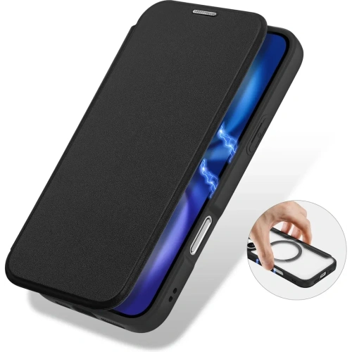 Etui z klapką Dux Ducis Skin X Pro MagSafe do Apple iPhone 17 czarne