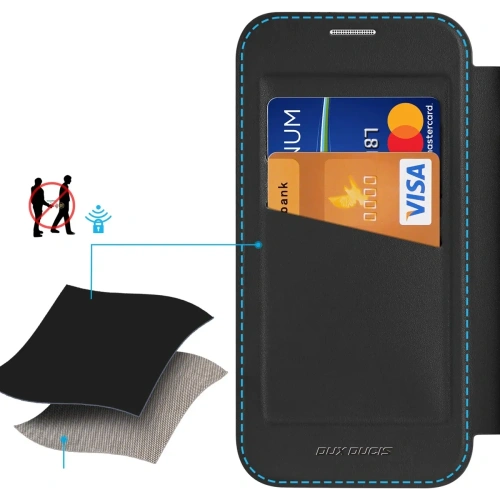 Etui z klapką Dux Ducis Skin X Pro MagSafe do Apple iPhone 17 czarne